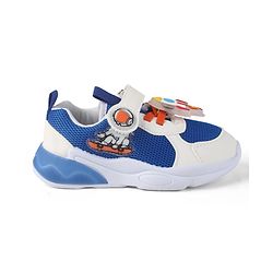 Cute Walk by Babyhug Velcro Closure Sneaker Shoes With Rocket Applique - Blue