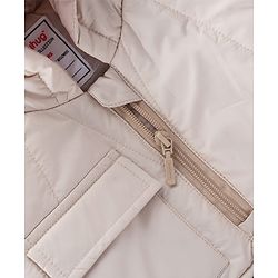 Babyhug Woven Full Sleeves Winter Jacket with Hood - Royal Blue