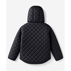 Babyhug Woven Full Sleeves Hooded Padded Solid Colour  Jacket - Black