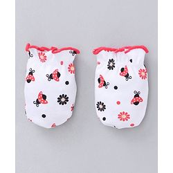 Babyhug Clothing Gift Set Ladybug Embroidery Red white - 5 Pieces