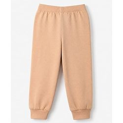 Babyhug Cotton Knit Full Length Joggers with Bear Applique Pack of 3 - Blue Beige Grey