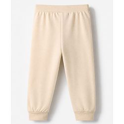 Babyhug Cotton Knit Full Length Joggers with Bear Applique Pack of 3 - Blue Beige Grey
