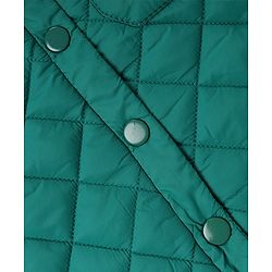 Babyhug Woven Full Sleeves Solid Colour Hooded Padded Jacket - Green