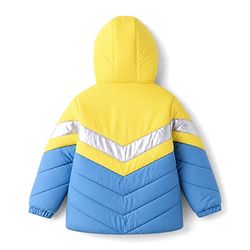 Babyhug Woven Padded Hooded Winter Jacket with Full Sleeves - Yellow