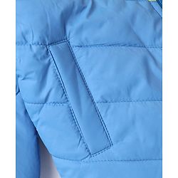 Babyhug Woven Padded Hooded Winter Jacket with Full Sleeves - Yellow
