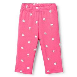 Babyhug 100% Cotton Interlock Knit Full Sleeves Front Open Co-ord Shirt & Pyjama Night Suit with Flowers Print - Pink