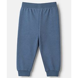 Babyhug Cotton Jersey Knit Full Length Jogger Fit Lounge Pant with Tiger Print Pack of 3 in Yellow Navy Blue