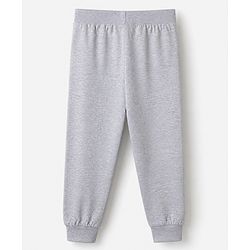 Babyhug Cotton Jersey Knit Full Length Jogger Fit Lounge Pant With Dino Print Pack of 3 - Red Grey Blue