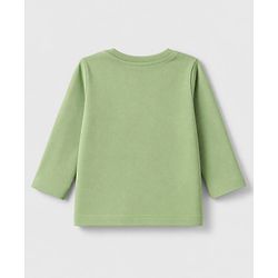 Babyhug 100% Cotton Interlock Knit Striped T-Shirts with Full Sleeves and Nautical Print Pack of 3 in White & Green