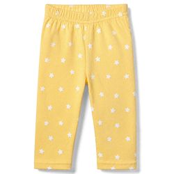 Babyhug Cotton Knit Full Sleeves Front Open Shirt & Pyjama Night Suit with Star Print in Yellow