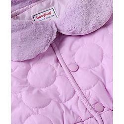Babyhug Woven Padded Quilted Winter Jacket with Full Sleeves - Lavender