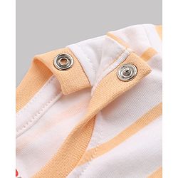 Babyhug 100% Cotton Interlock Knit Full Sleeves Striped T-Shirts with Hedgehog Animal Print Pack of 3 - White Limegreen