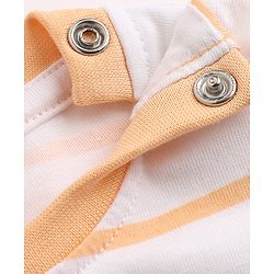Babyhug 100% Cotton Interlock Knit Full Sleeves Striped T-Shirts with Hedgehog Animal Print Pack of 3 - White Limegreen