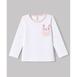 Babyhug 100% Cotton Interlock Knit Full Sleeves T-Shirts with Polka Dots , Heart & Bear Applique Pack of 3 - Red White & Pink