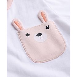 Babyhug 100% Cotton Interlock Knit Full Sleeves T-Shirts with Polka Dots , Heart & Bear Applique Pack of 3 - Red White & Pink