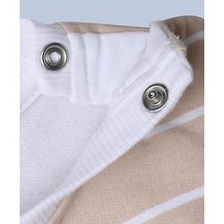 Babyhug 100% Cotton Knit Full Sleeves Heavy Gauge Sweatshirt With Rabit Pint - Beige