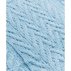 Babyhug Knit Full Sleeves Pullover with Cable Knit Design - Light Blue