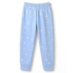 Babyhug 100% Cotton Knit Full Sleeves T-Shirt & Pyjama Night Suit with Bear Patch & Star Print - Sky Blue