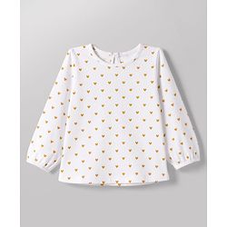 Babyhug Corduroy Woven Frocks with Inner Tee with Full Sleeves and Bunny Applique - Mustard