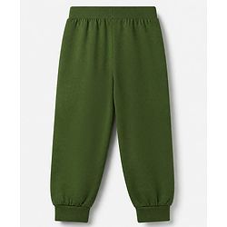 Babyhug Cotton Knit Full Length Lounge Pant with Tiger Print Pack of 3 - Green Maroon Beige