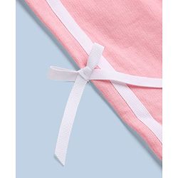 Babyhug 100% Cotton Looper Knit Full Length Lounge Pant With Tape Detailing - Pink