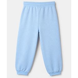 Babyhug Cotton Knit Full Length Jogger Fit Lounge Pant with Basketball Patch Print in Blue