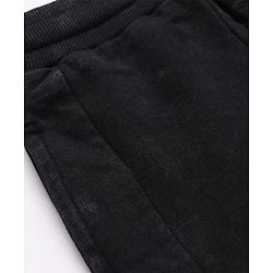 Babyhug Cotton Knit Jogger Fit Full Length Lounge Pant in Charcoal Grey