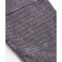 Babyhug Cotton Terry Knit Solid Full Length Track Pants - Grey