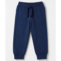 Babyhug Cotton Jersey Knit Full Length Jogger Fit Lounge Pants with Zebra Print Pack of 3 - Olive Green, Light Grey & Navy Blue