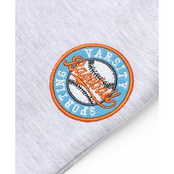 Babyhug Cotton Knit Jogger Fit Full Length Track Pant with Baseball Patch in Grey