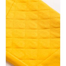 Babyhug 100% Cotton Looper Knit Full Length Joggers With Applique & Pockets - Yellow