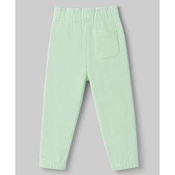 Babyhug 100% Cotton Looper Knit Full Length Butterfly Printed Lounge Pant - Sea Green