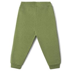 Babyhug Cotton Jersey Knit Full Length Jogger Fit Lounge Pant with Baseball Print in Green