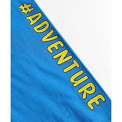 Babyhug 100% Cotton Jersey Knit Full Length Lounge Pant With Text Print Pack of 2 - Blue Yellow