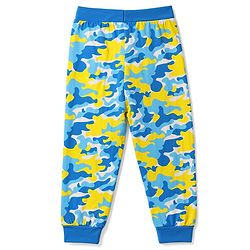 Babyhug 100% Cotton Jersey Knit Full Length Lounge Pant With Text Print Pack of 2 - Blue Yellow