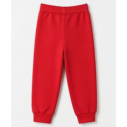 Babyhug Cotton Jersey Knit Full Length Lounge Pant with Drawstring and Nyc Varsity Text in Blue Yellow & Red Pack of 3