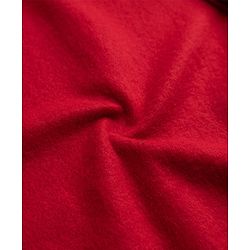 Babyhug Cotton Blend Fleece Knit Front Open Heavy Gauge Warm Full Sleeves Hooded Sweatshirt with Good Vibes & Have a Nice Day Patch and Smiley Face Patch - Red