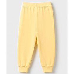 Babyhug Cotton Knit Jogger Fit Full Length Lounge Pants Pack of 3 - Yellow Orange Blue