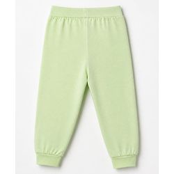 Babyhug Cotton Jersey Knit Full Length Joggers with Star Print Pack of 3 - Green Blue & Peach
