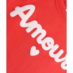 Babyhug 100% Cotton Terry Knit Full Sleeves Hearts & Amour Printed Sweatshirts Pack Of 2 - Red & Dark Pink
