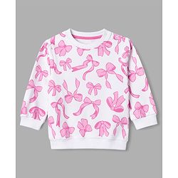 Babyhug 100% Cotton Heavy Gauge Terry Knit Full Sleeves Bow & Kitty Printed Sweatshirts Pack Of 2 - Purple & White