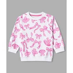 Babyhug 100% Cotton Heavy Gauge Terry Knit Full Sleeves Bow & Kitty Printed Sweatshirts Pack Of 2 - Purple & White