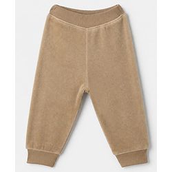 Babyhug Knit Full Sleeves Winter Wear Suits with Bear Applique - Beige