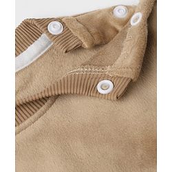 Babyhug Knit Full Sleeves Winter Wear Suits with Bear Applique - Beige
