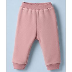 Babyhug Knit Full Sleeves Winter Wear Suit With Bear Patch - Pink