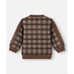 Babyhug Knit Sweatshirt and Pant with Full Sleeves and Bear Applique in Brown for 0-3 Months