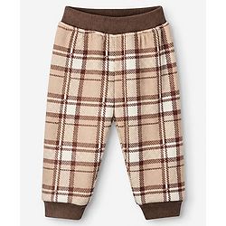 Babyhug Knit Full Sleeves Winter Wear Suit With Bear Patch - Brown