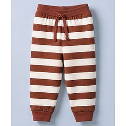 Babyhug Cotton Knit Full Length Jogger Fit Lounge Pant With Animal Print Pack of 3 - Red White