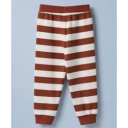 Babyhug Cotton Knit Full Length Jogger Fit Lounge Pant With Animal Print Pack of 3 - Red White