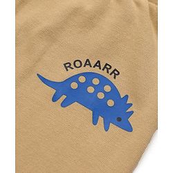Babyhug Cotton Knit Full Length Jogger Fit Lounge Pant With Animal Print Pack of 3 - Red White